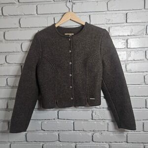 Vintage Geiger Tyrol Womens Jacket 38 Small Brown Wool Blazer Austria